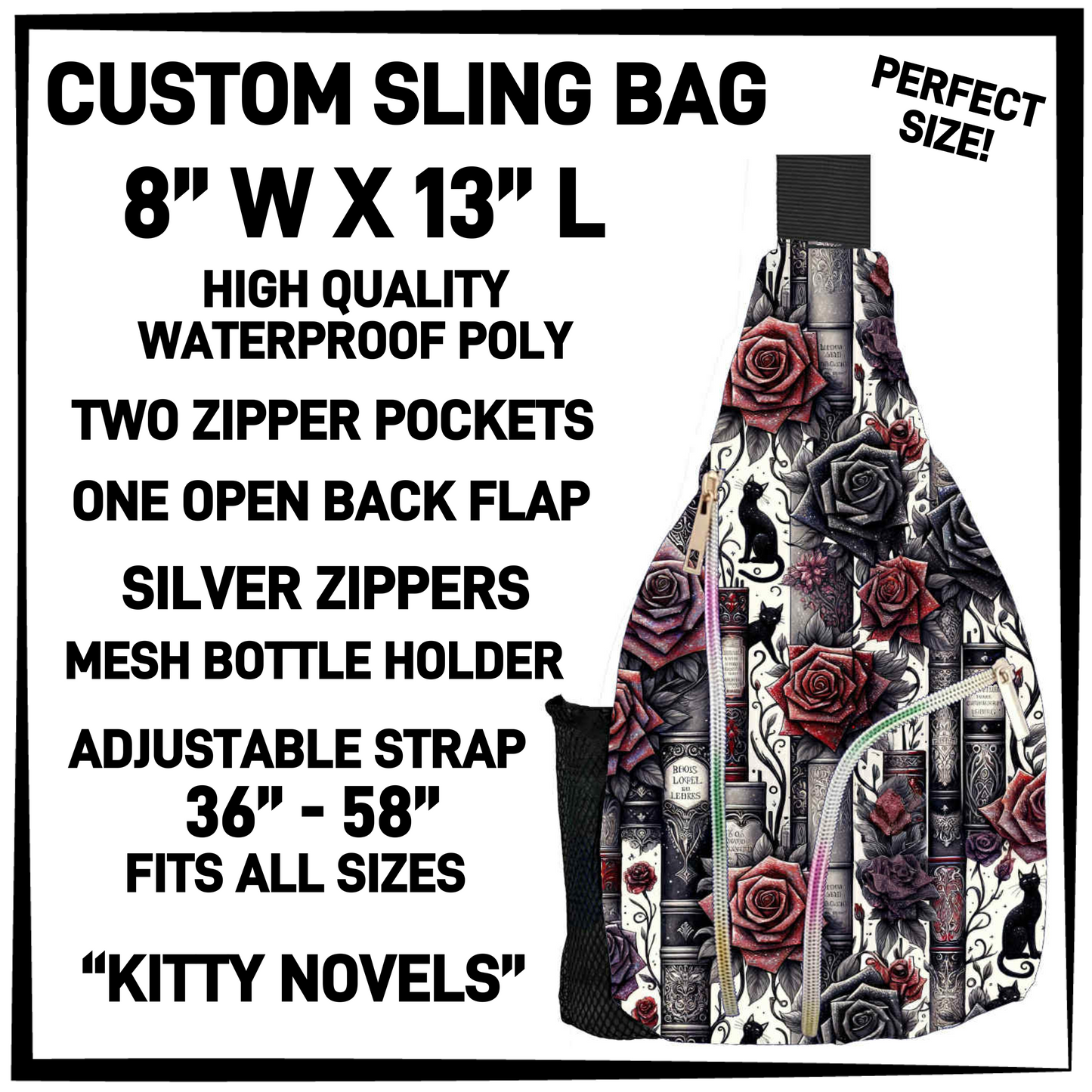 S13G - Kitty Novels Sling Bag - Preorder Closing 1/15 ETA: Mid-March