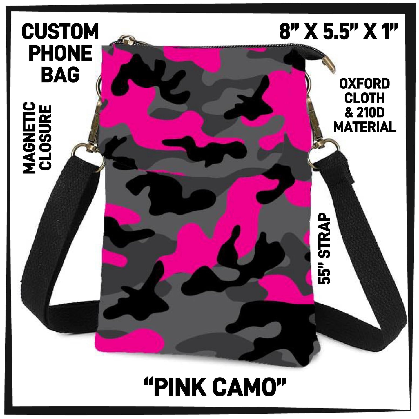 P1HB - Pink Camo Phone Bag - Preorder ETA: Early July