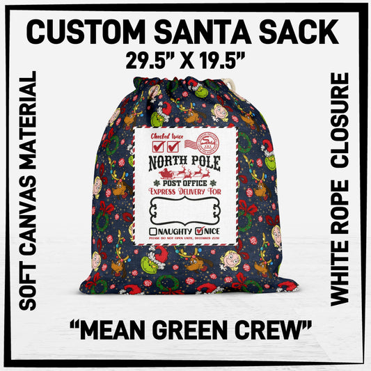 S3SK - Mean Green Crew Santa Sack - Preorder ETA: Early Nov