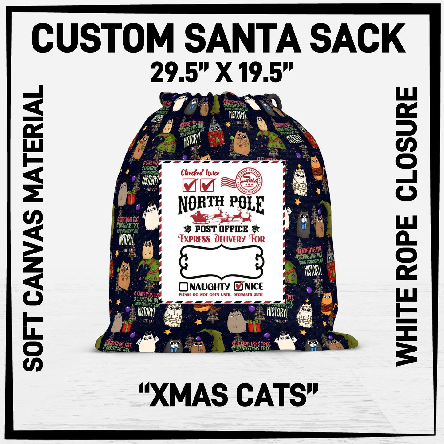 S3SK - Xmas Cats Santa Sack - Preorder ETA: Early Nov