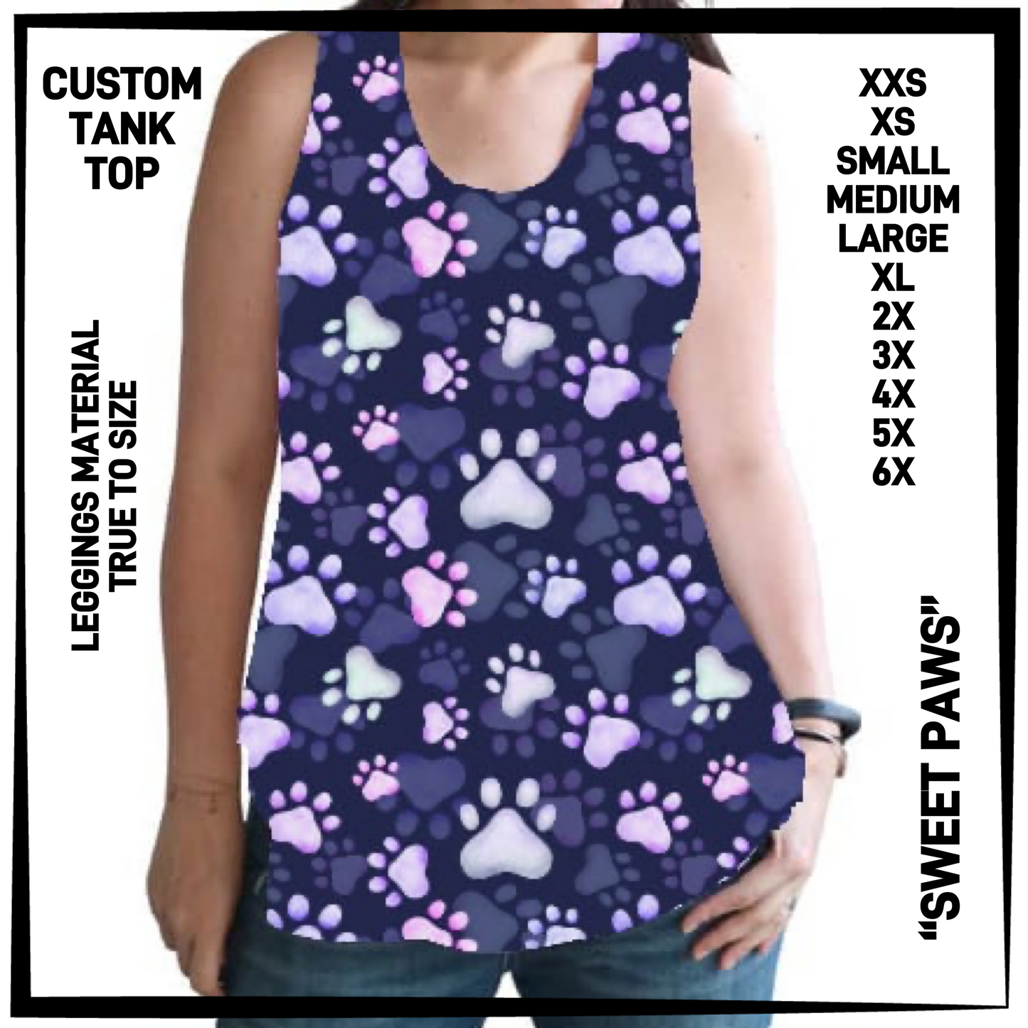 CTT1 - Sweet Paws Tank Top - Preorder Closing 6/23 ETA: Late Aug