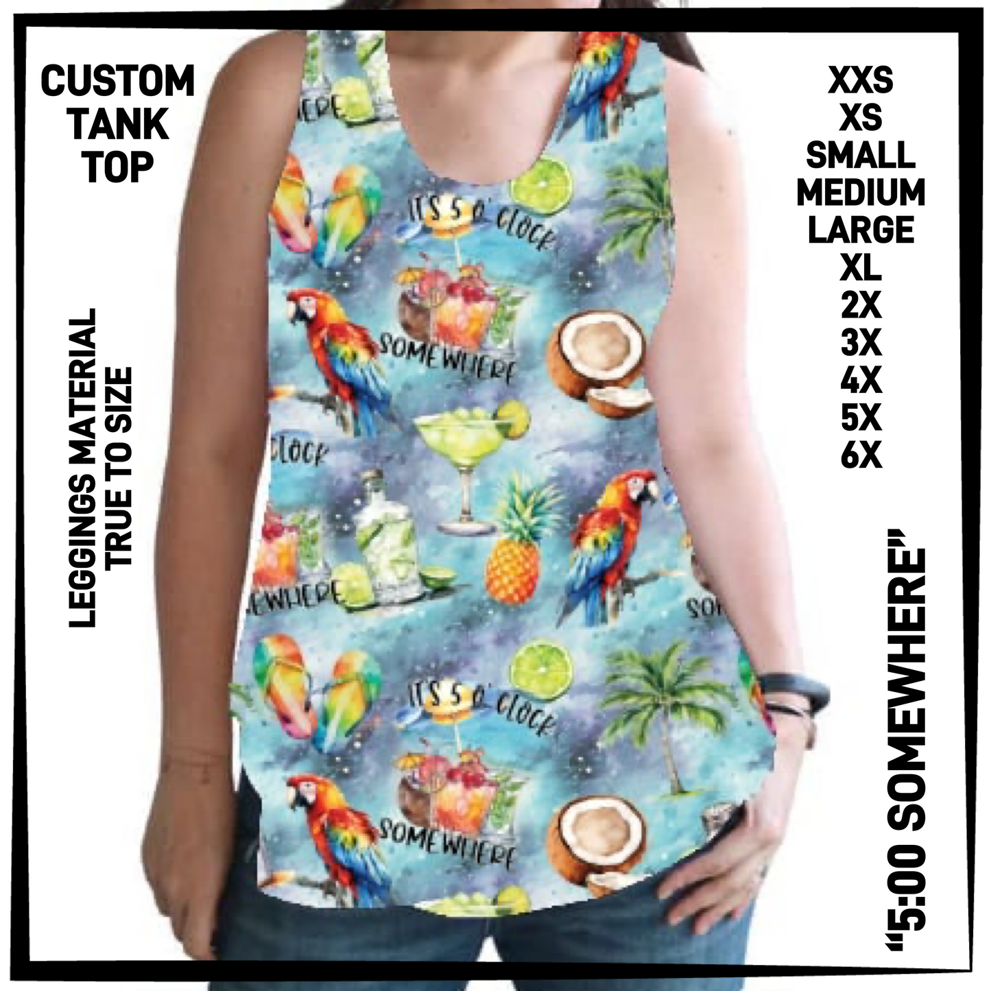 CTT1 - 5:00 Somewhere Tank Top - Preorder Closing 6/23 ETA: Late Aug