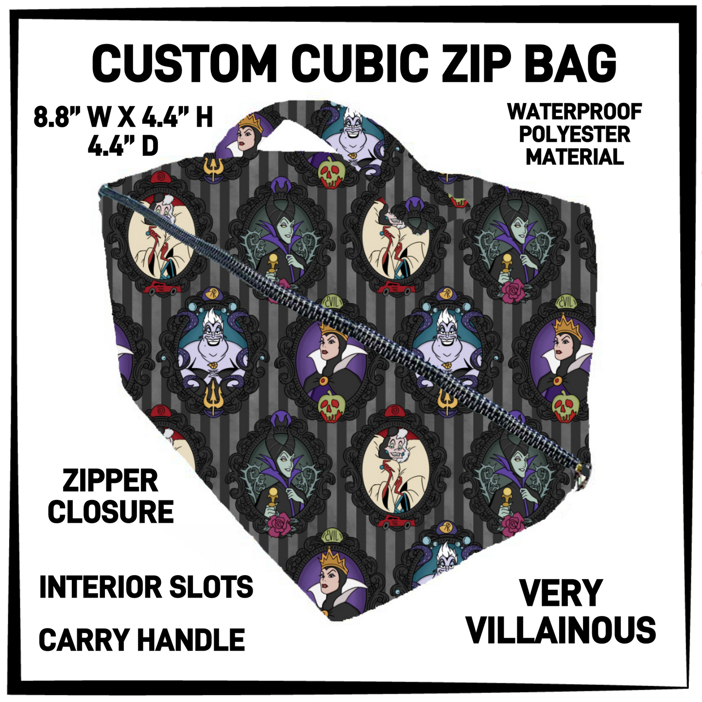 CZ1B - Very Villainous Cubic Zip Bag - Preorder Closing 7/8 ETA: Early Sept