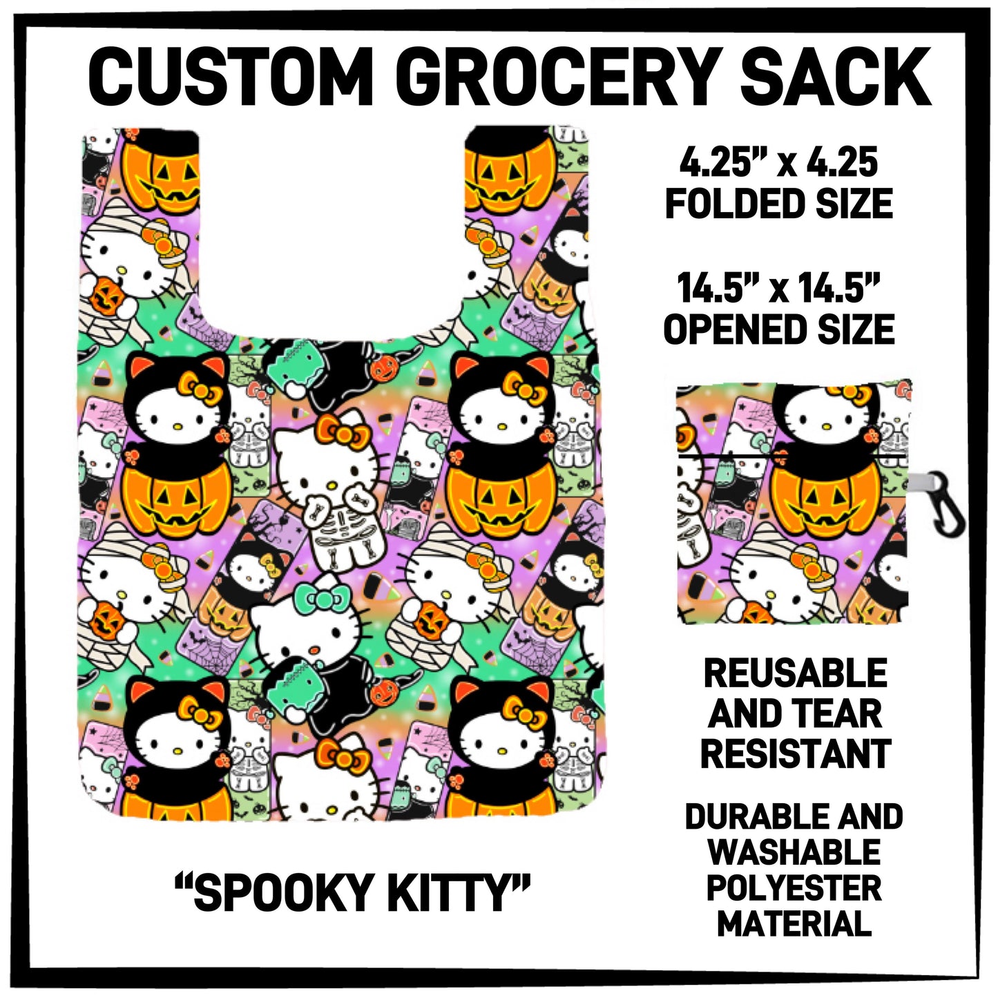 RTS - Spooky Kitty Grocery Sack