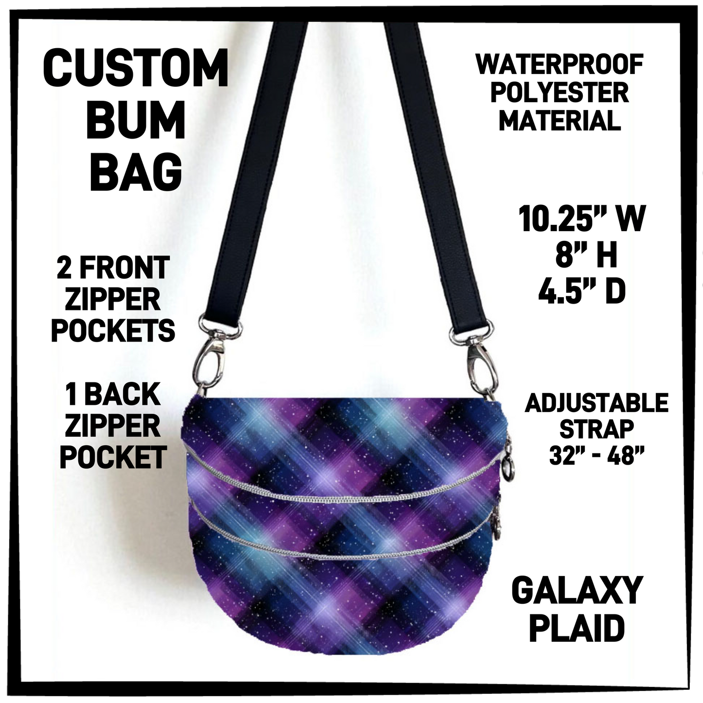 B1BM - Galaxy Plaid Bum Bag - Preorder Closing 8/19 ETA: Mid-Oct