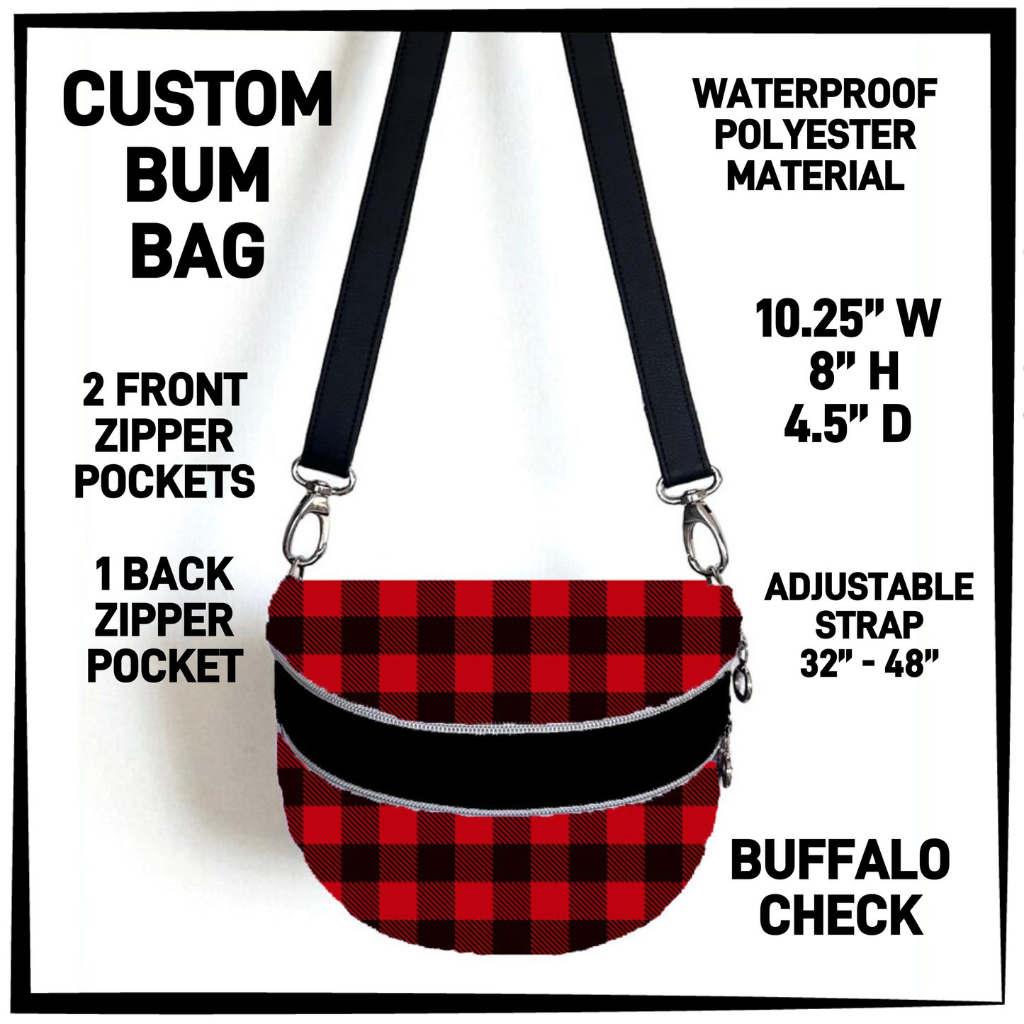 B1BM - Buffalo Check Bum Bag - Preorder Closing 8/19 ETA: Mid-Oct