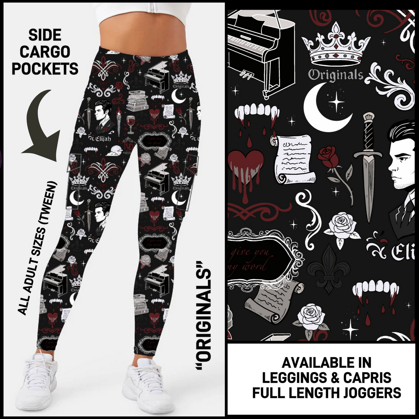 CR2G - Originals Capris/Leggings/Unisex Joggers with Cargo Pockets - Preorder Closing 8/23 ETA: Mid-Oct