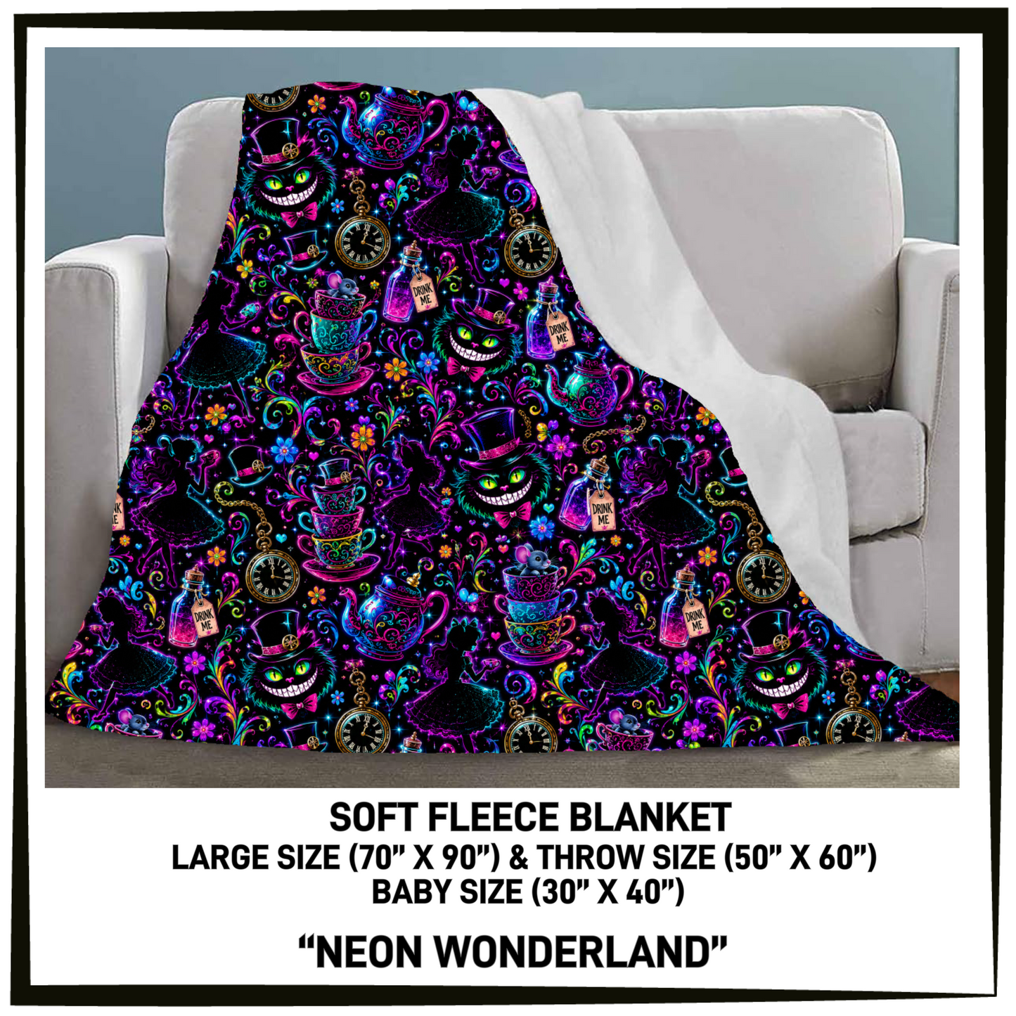 FC7B - Neon Wonderland Fleece Blanket - Preorder Closing 8/26 ETA: Late Oct