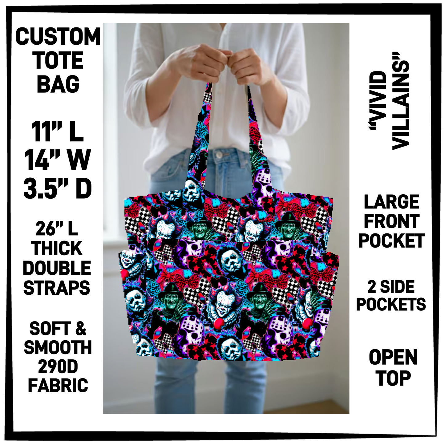 CT8B - Vivid Villains Custom Tote Bag - Preorder Closing 4/23 ETA: Late June