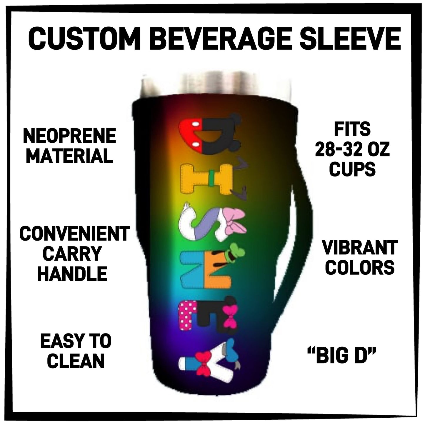 RTS - Big D 28-32oz Beverage Sleeves