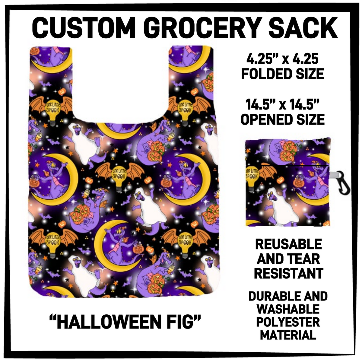 GRC4 - Halloween Fig Grocery Sack - Preorder Closing 9/10 ETA: Early Dec