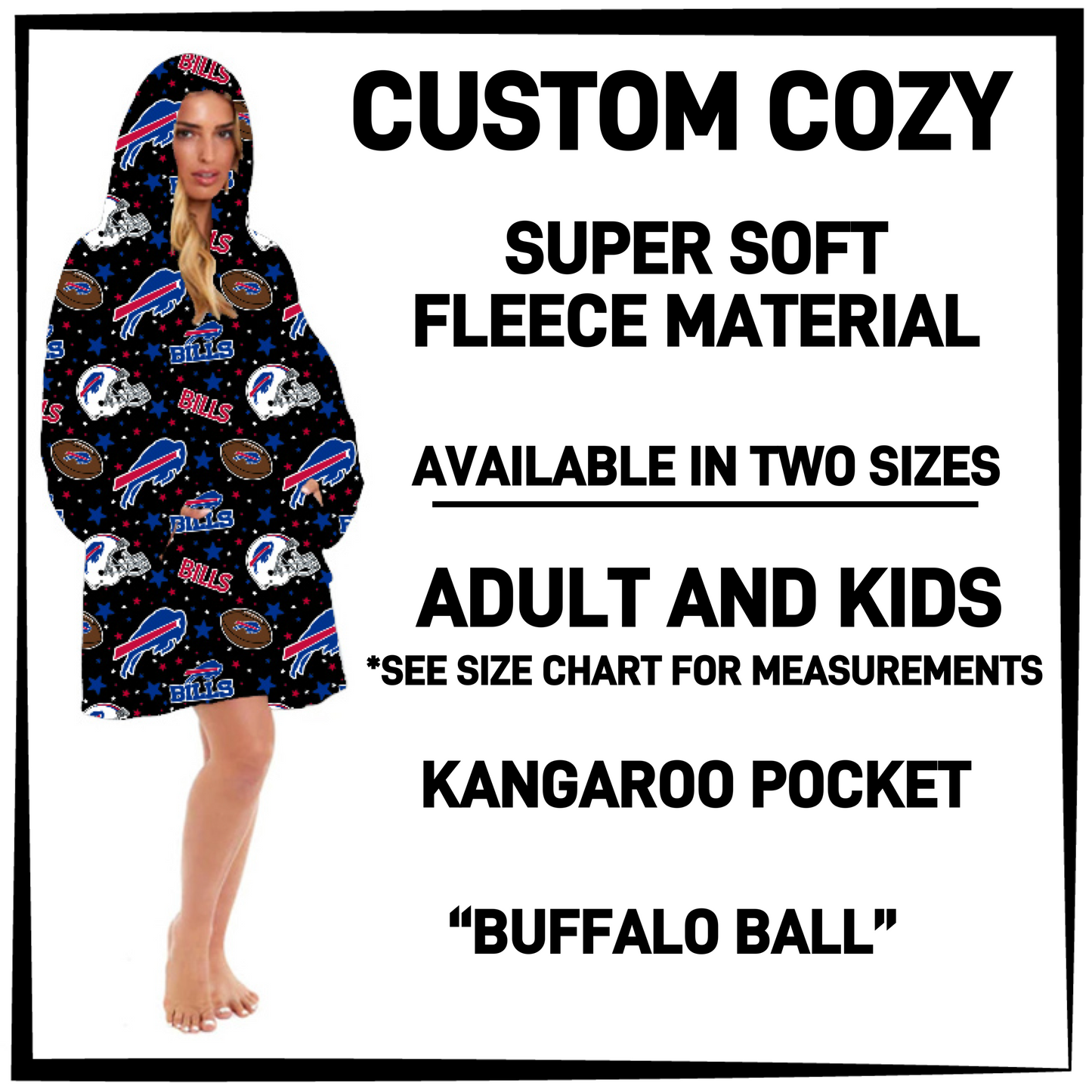 CZ2Y - Buffalo Ball Hooded Cozy - Preorder Closing 9/15 ETA: Mid-Dec