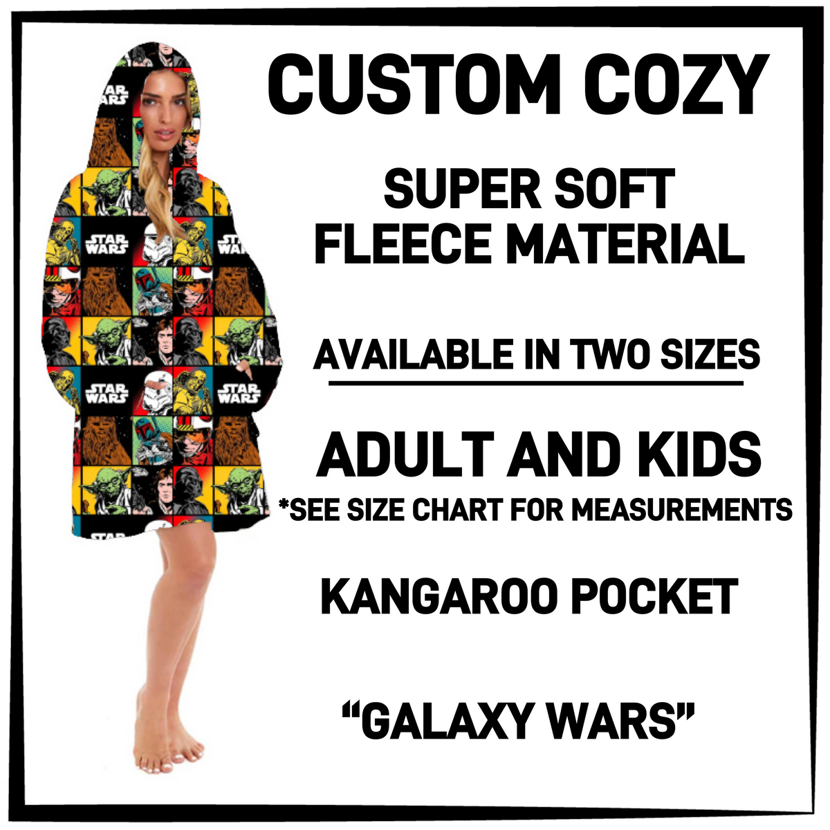 CZ2Y - Galaxy Wars Hooded Cozy - Preorder Closing 9/15 ETA: Mid-Dec