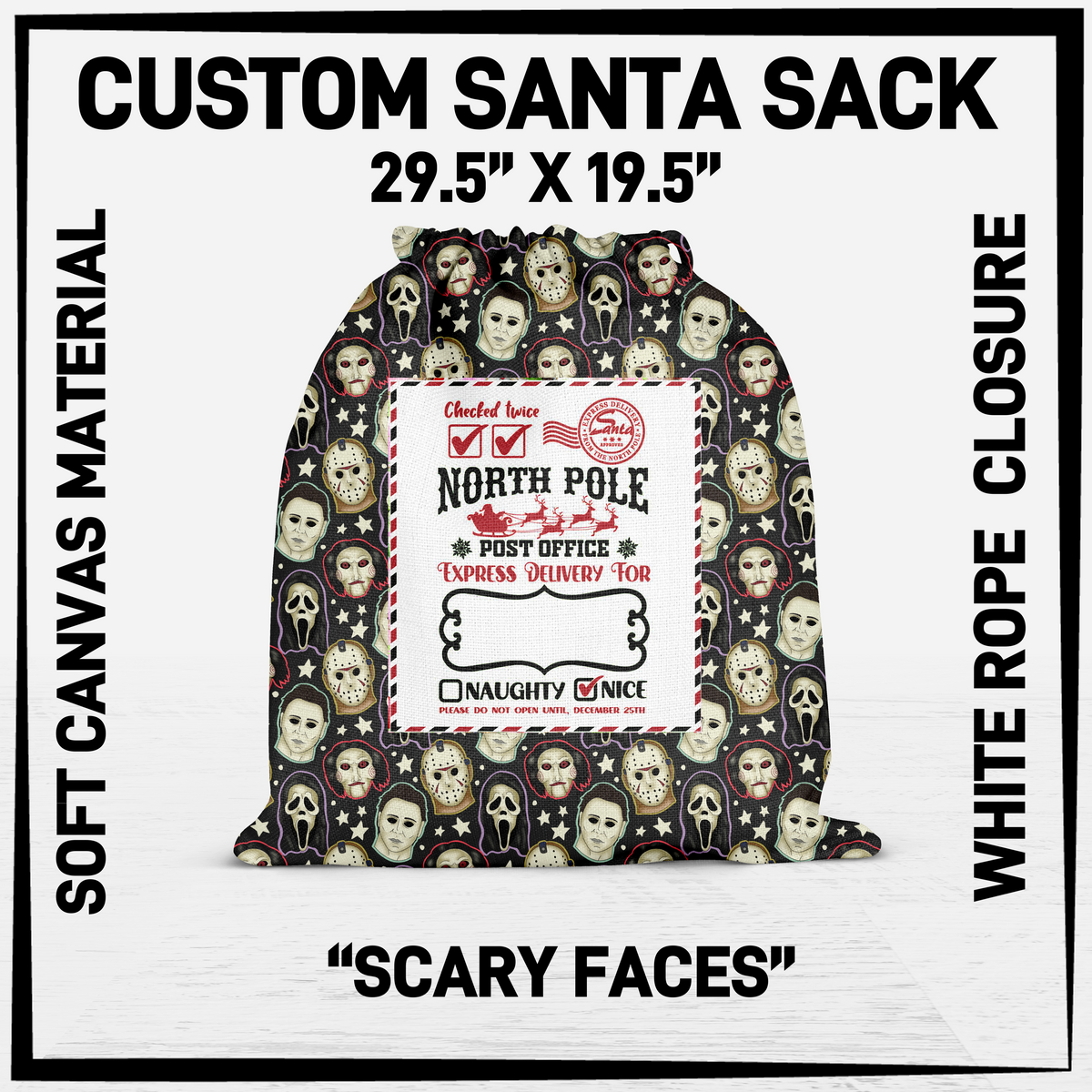 SNCS - Scary Faces Santa Sack - Preorder Closing 9/17 ETA: Mid-Dec