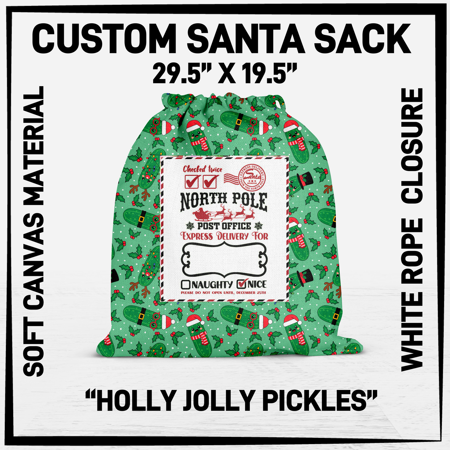 SNCS - Holly Jolly Pickles Santa Sack - Preorder Closing 9/17 ETA: Mid-Dec