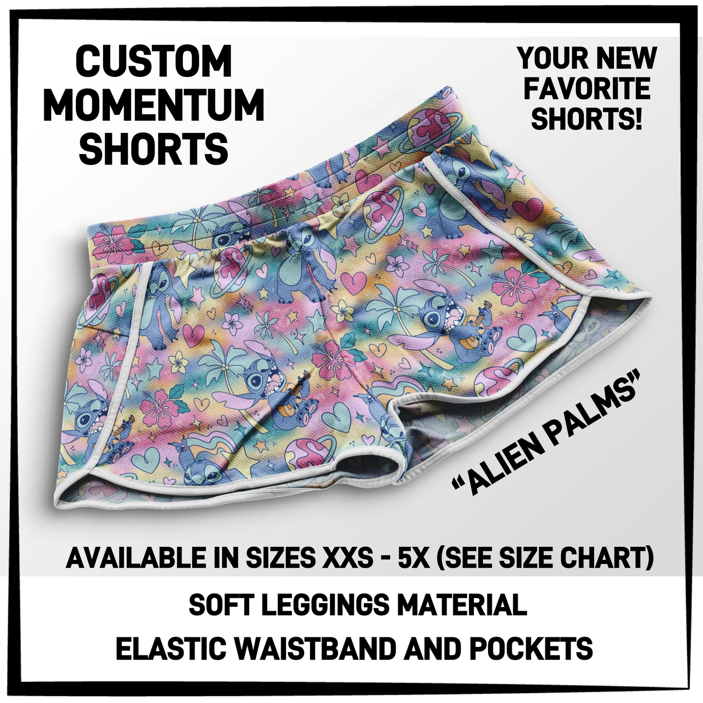 MO1T - Alien Palms Momentum Shorts with Pockets - Preorder Closing 5/19 ETA: Mid-July