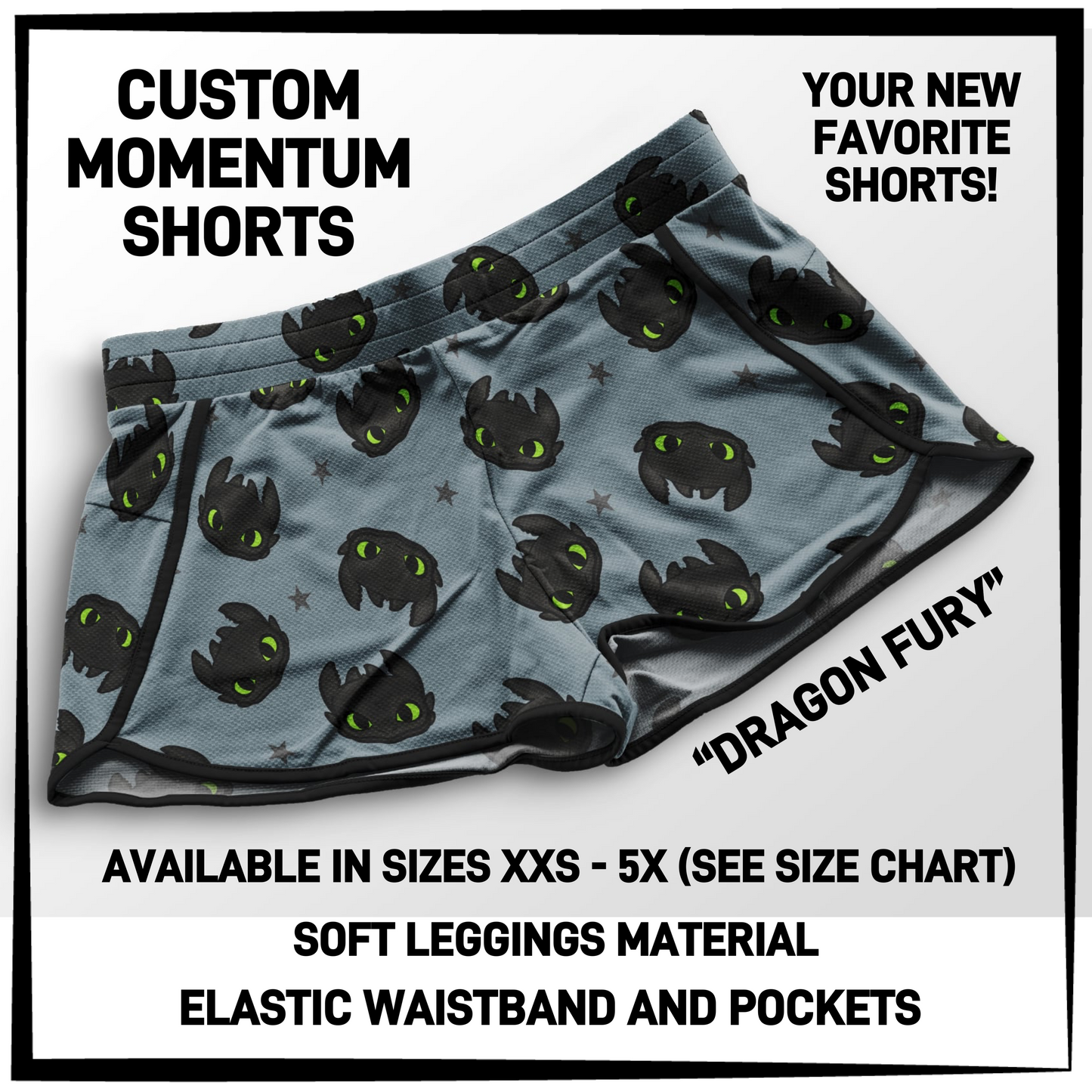 MO1T - Dragon Fury Momentum Shorts with Pockets - Preorder Closing 5/19 ETA: Mid-July