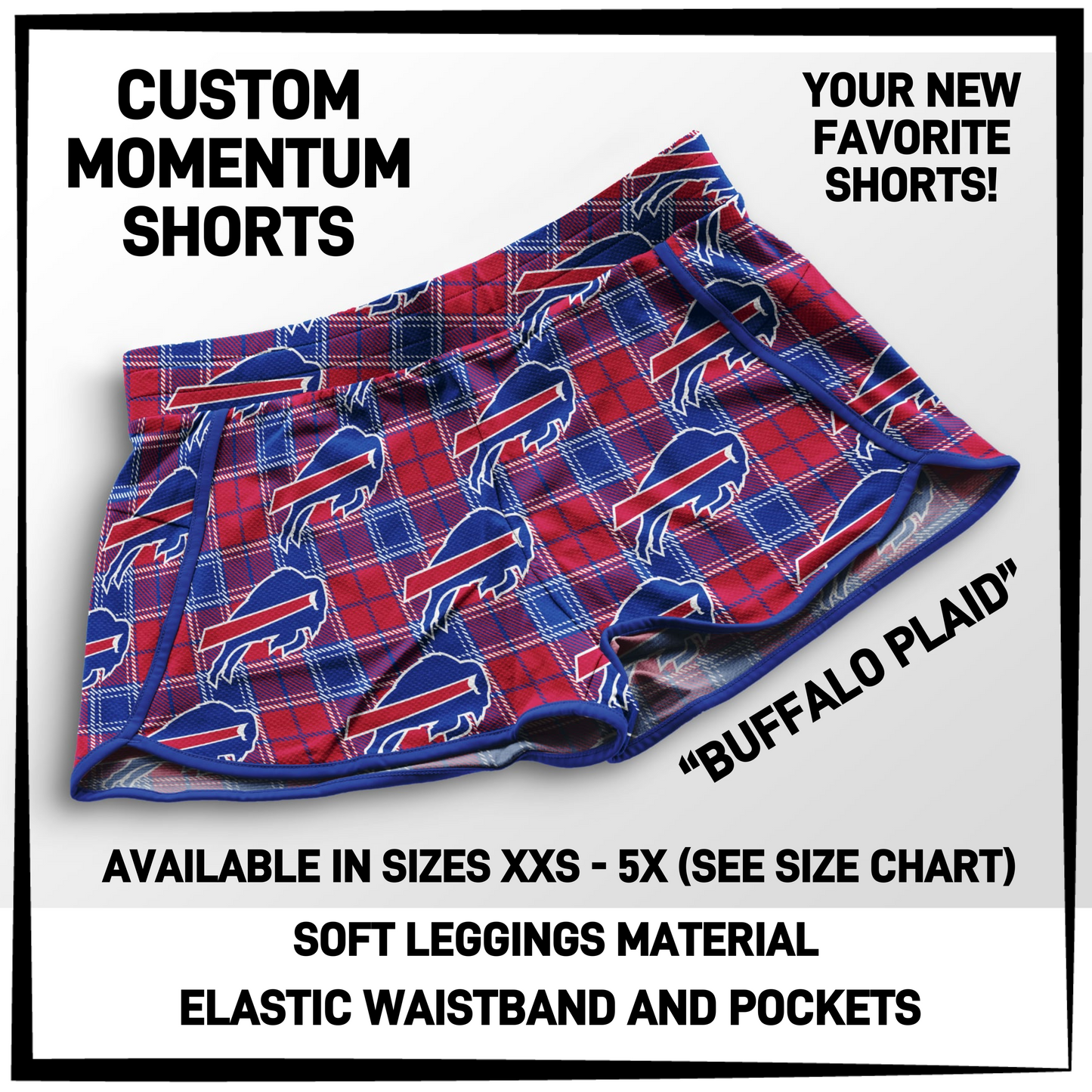 MO1T - Buffalo Plaid Momentum Shorts with Pockets - Preorder Closing 5/19 ETA: Mid-July