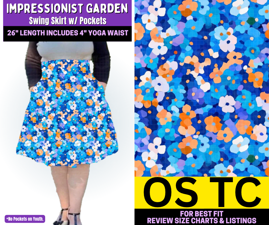 Impressionist Garden Swing Skirt