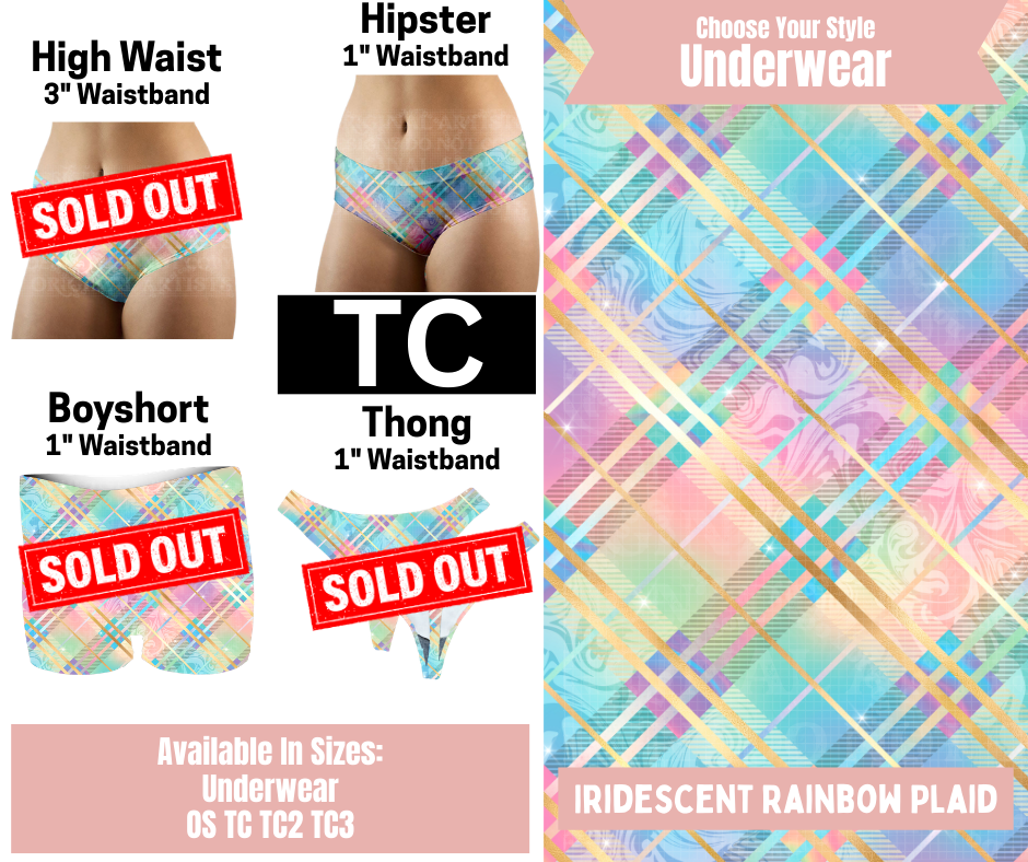 Iridescent Rainbow Hipster Underwear