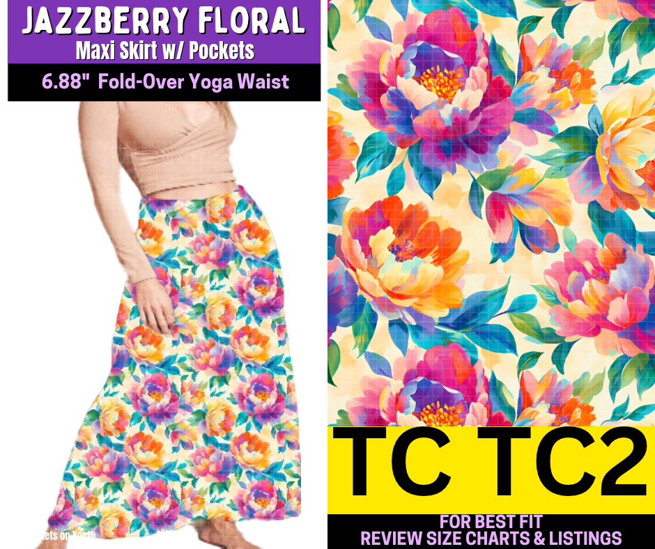Jazzberry Floral Maxi Skirt