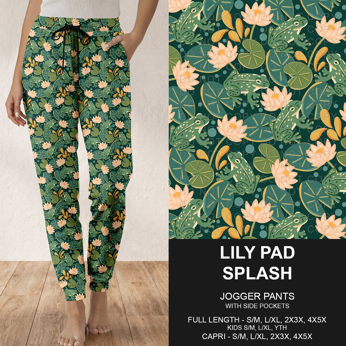 B319 - Preorder Lily Pad Splash Joggers (Closes 11/01. ETA: early Jan.)