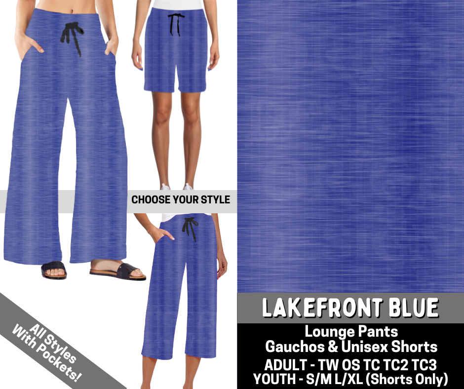 Preorder! Closes 6/15. ETA Sept. Lakefront Blue Combo Lounge Lengths