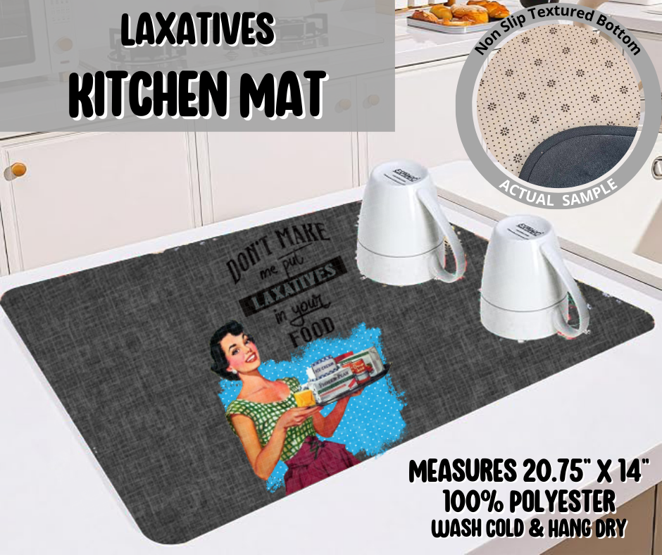 Laxatives Kitchen Mat