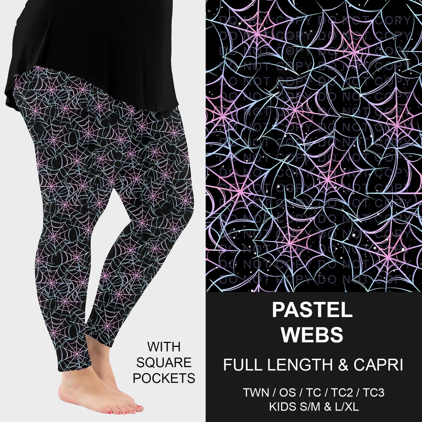 B297 - Preorder Pastel Webs Leggings w/ Pockets (Closes 6/28. ETA: early Sept.)