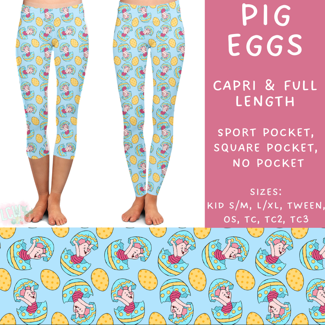 Ready To Ship - Pig Eggs Full Length Leggings - Sport TC