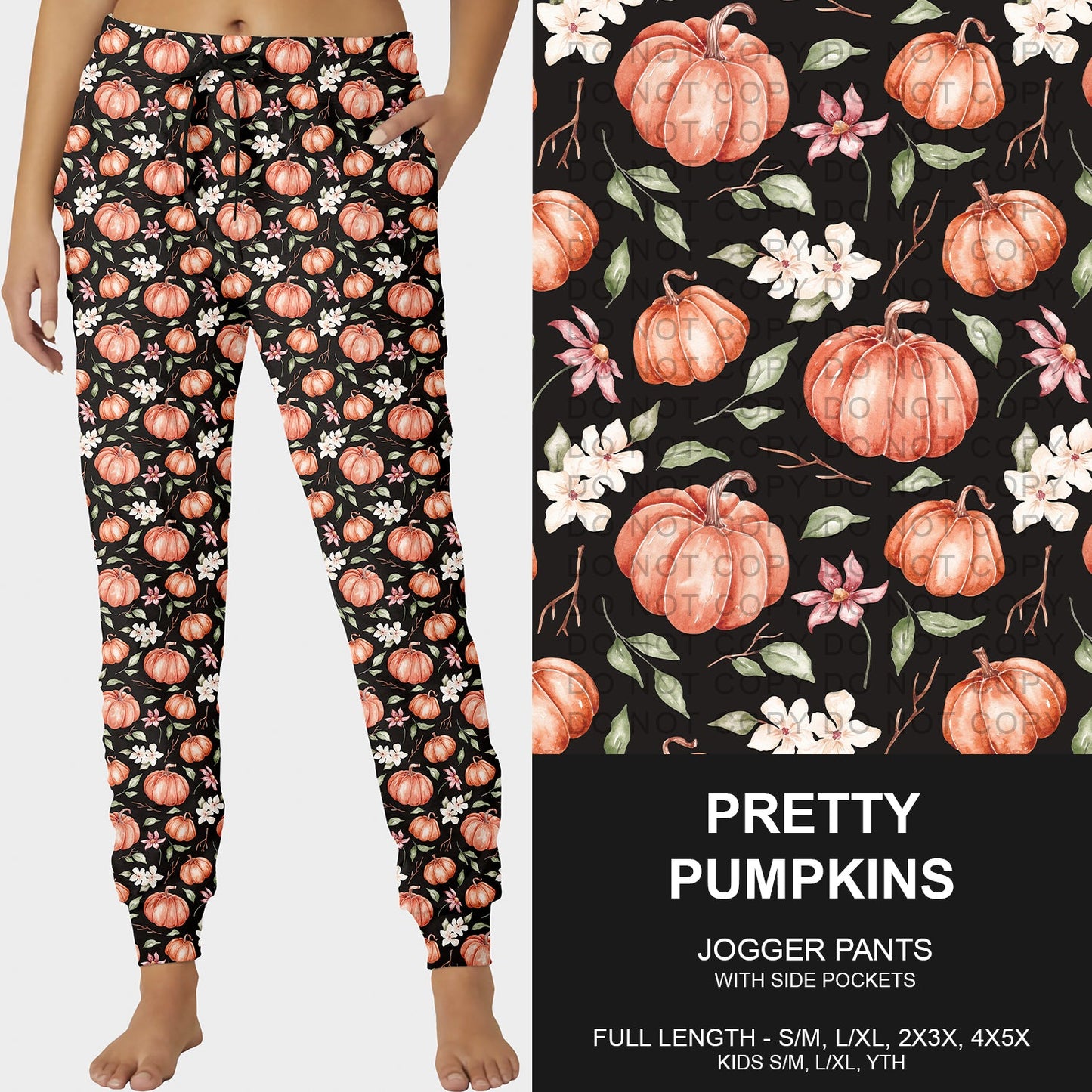 B250 - Preorder Pretty Pumpkins Joggers (Closes 9/07. ETA early Nov.)