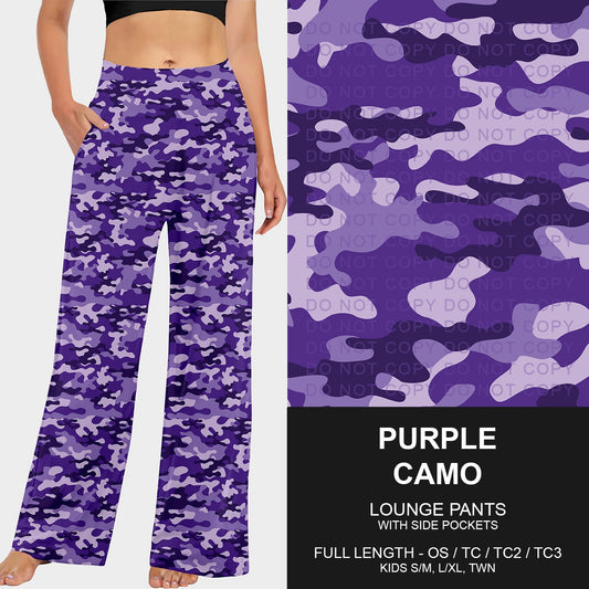 B251 - Preorder Purple Camo Lounge Pants (Closes 9/14. ETA mid Nov.)