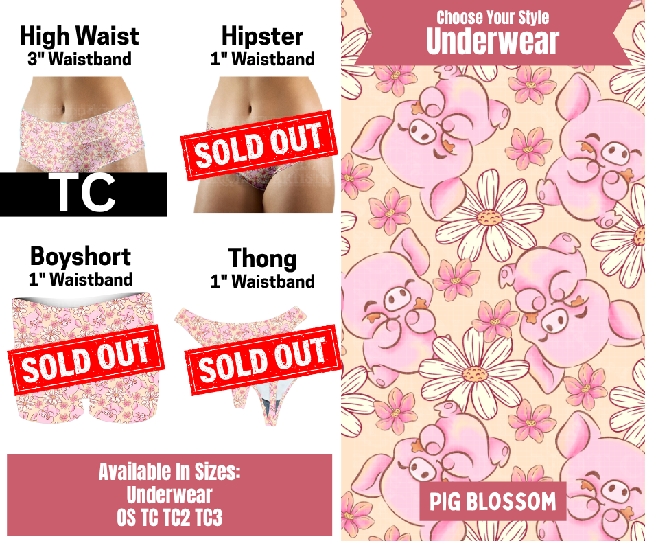 Pig Blossom High Waist Underwear