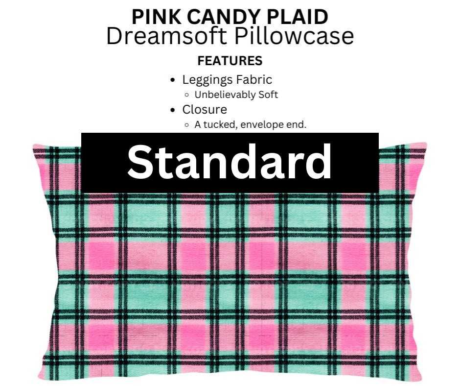 Pink Candy Plaid Dreamsoft Pillowcases