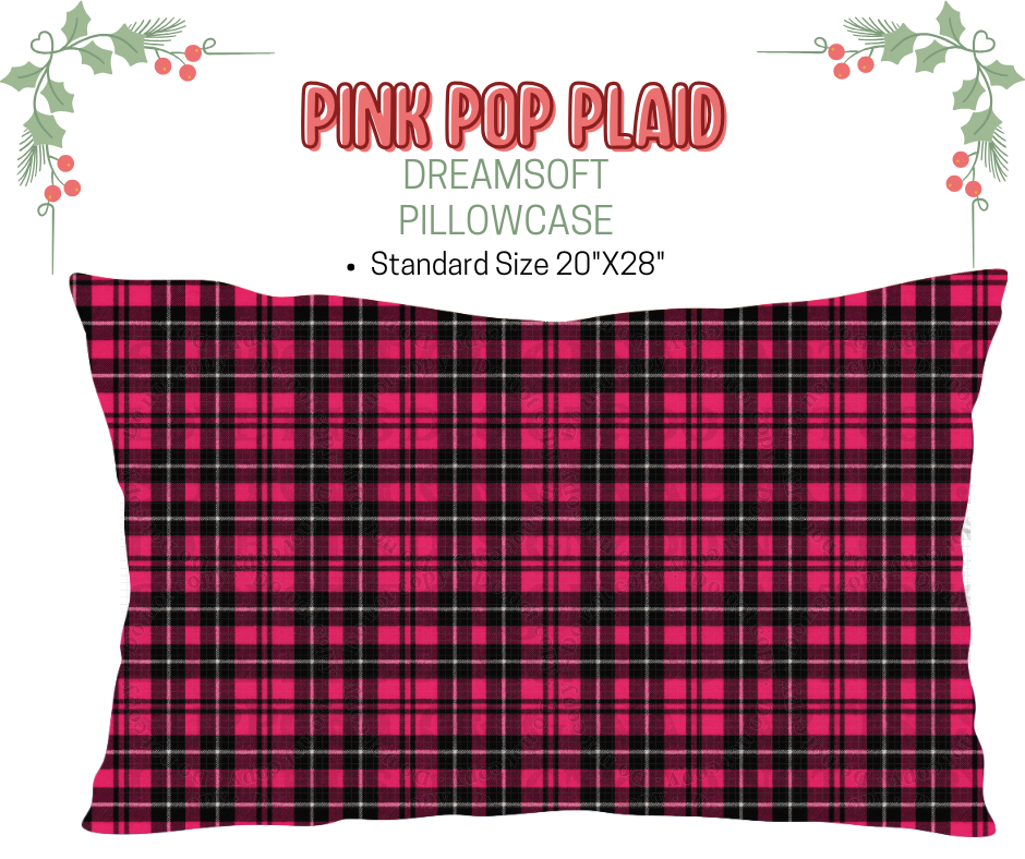 Pink Pop Plaid Dreamsoft Pillowcases