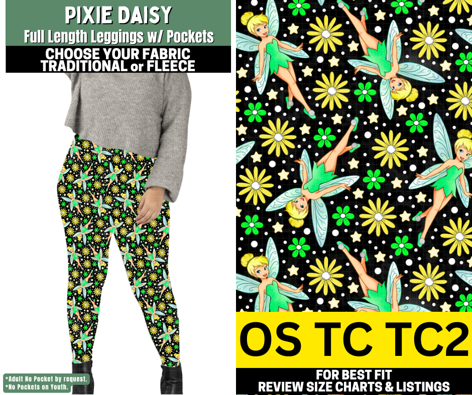 Pixie Daisy Leggings Choose Fleece or Traditional
