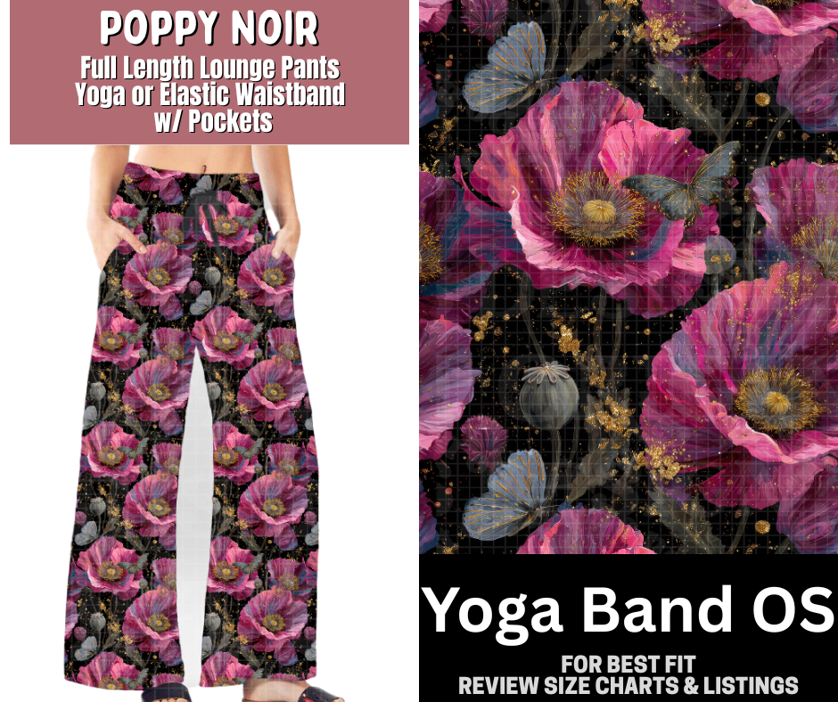 Poppy Noir Full Length Lounge Pants