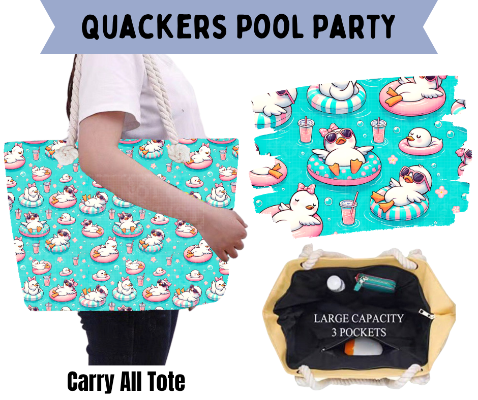 Quackers Pool Party Carry All Tote