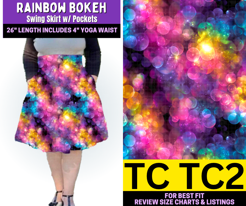 Rainbow Bokeh Swing Skirt