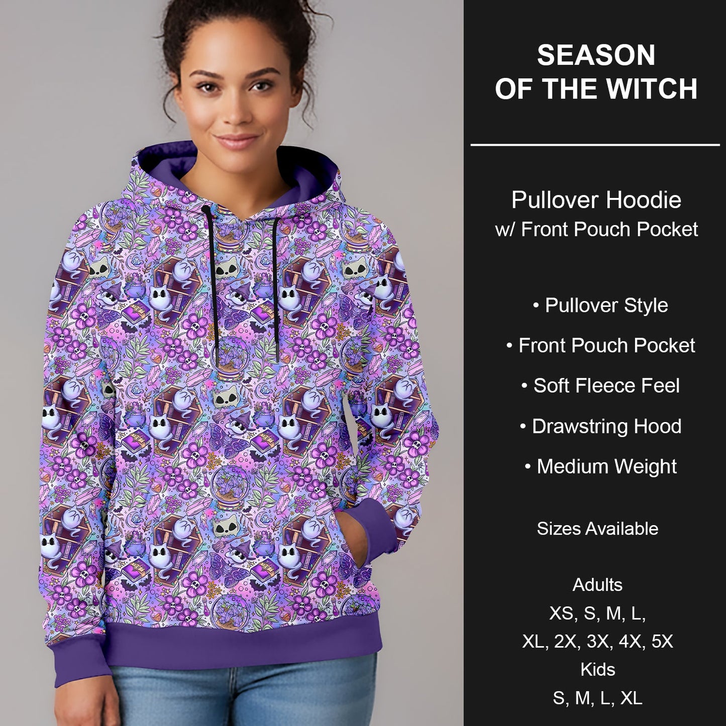 B297 - Preorder Season of the Witch Pullover Hoodie (Closes 6/28. ETA early Sept.)