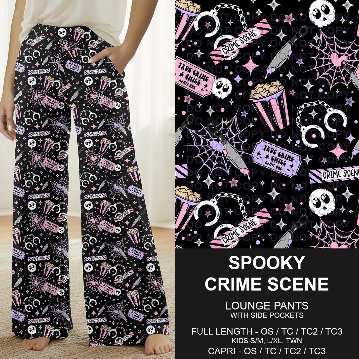 B297 - Preorder Spooky Crime Scene Lounge Pants (Closes 6/28. ETA: early Sept.)