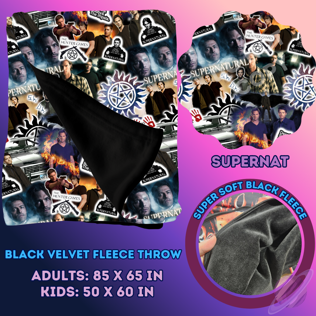 SUPERNAT-SOFT BLACK THROW 11-PREORDER CLOSING 7/13
