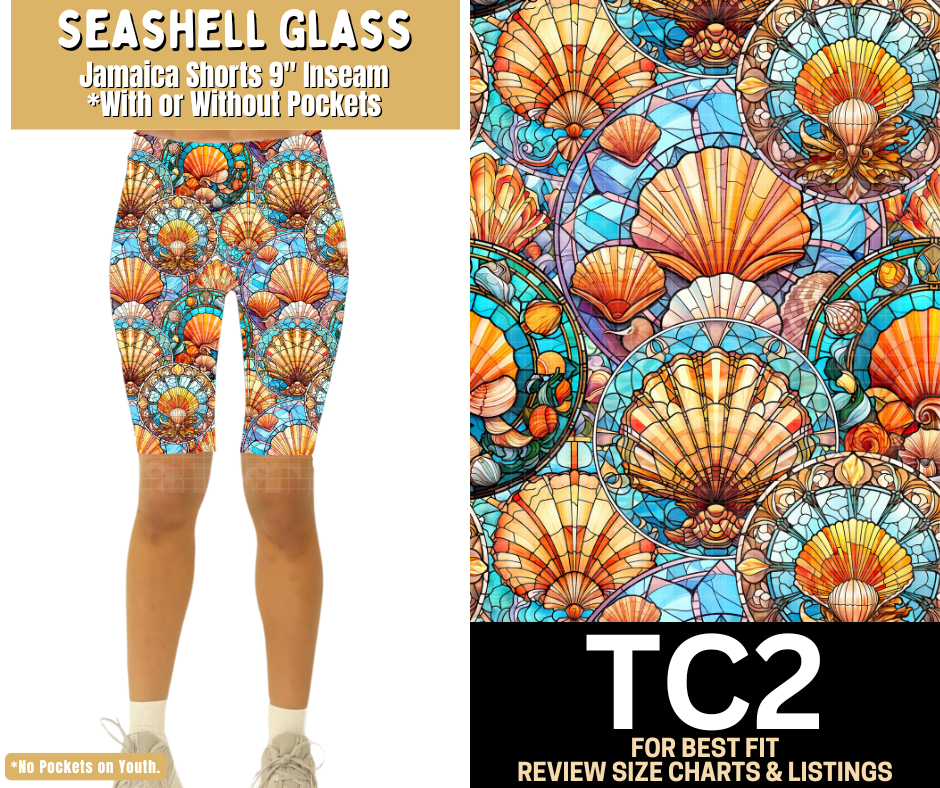 Seashell Glass Jamaica Shorts w/ Pockets