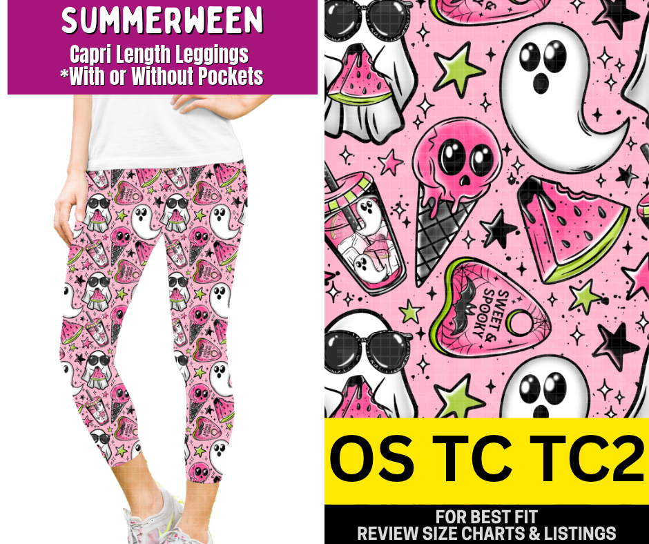 Summerween Capri Length Leggings w/ Pockets