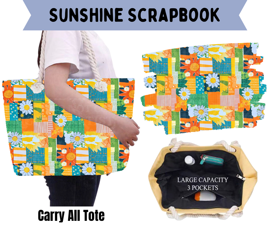 Sunshine Scrapbook Carry All Tote