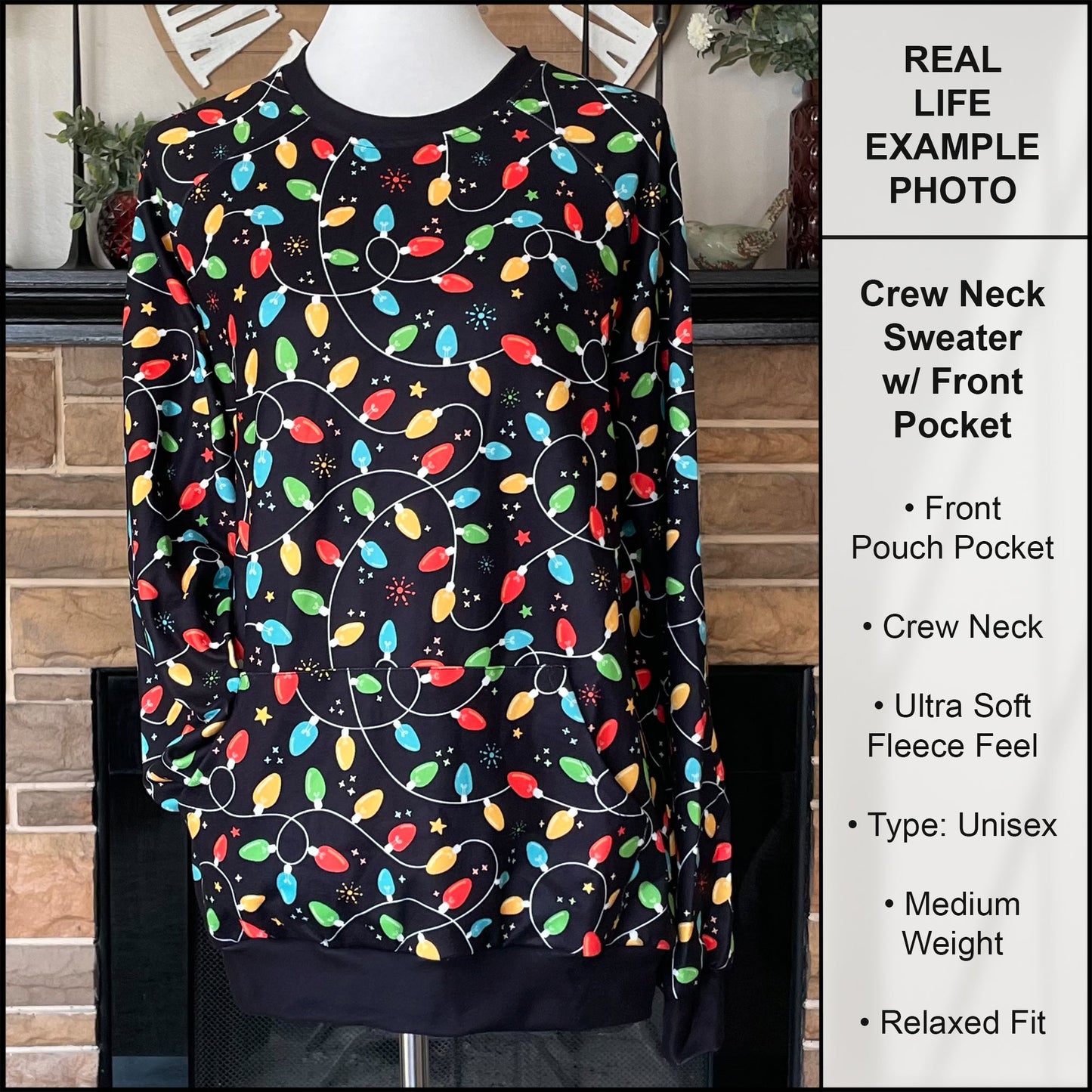 B254 - Preorder Christmas Plaid Sweater w/ Front Pocket (Closes 10/05. ETA early Dec.)