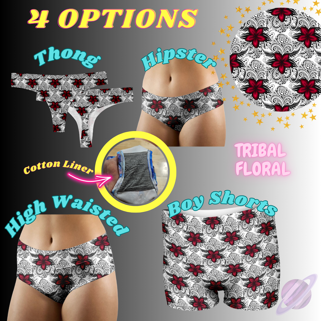 TRIBAL FLORAL- UNDERWEAR 3 PREORDER CLOSING 3/27