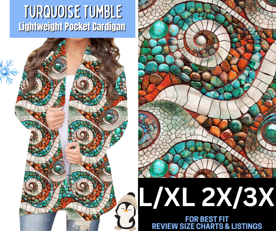 Turquoise Tumble Pocket Cardigan