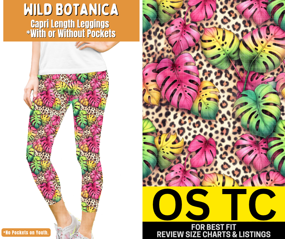 Wild Botanica Capri Length Leggings w/ Pockets