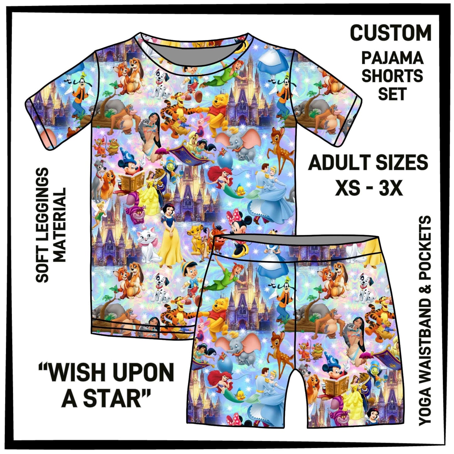 PS1S - Wish Upon A Star Pajamas Top & Shorts Set - Preorder Closing 7/1 ETA: Late Aug